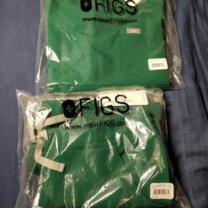 (XXS/PETITE) FIGS SCRUBS HUNTER GREEN SET